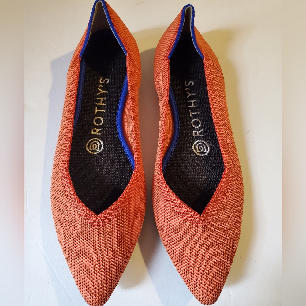 Rothy’s  The Point Persimmon Retired Color Sz 6.5 - Picture 4 of 8